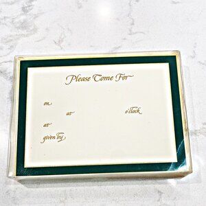 William Arthur Invitations 9 Cards & Hand Lined Envelopes Papyrus New Old Stock